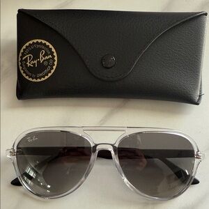 Ray-Ban Clear Frame Aviator Sunglasses